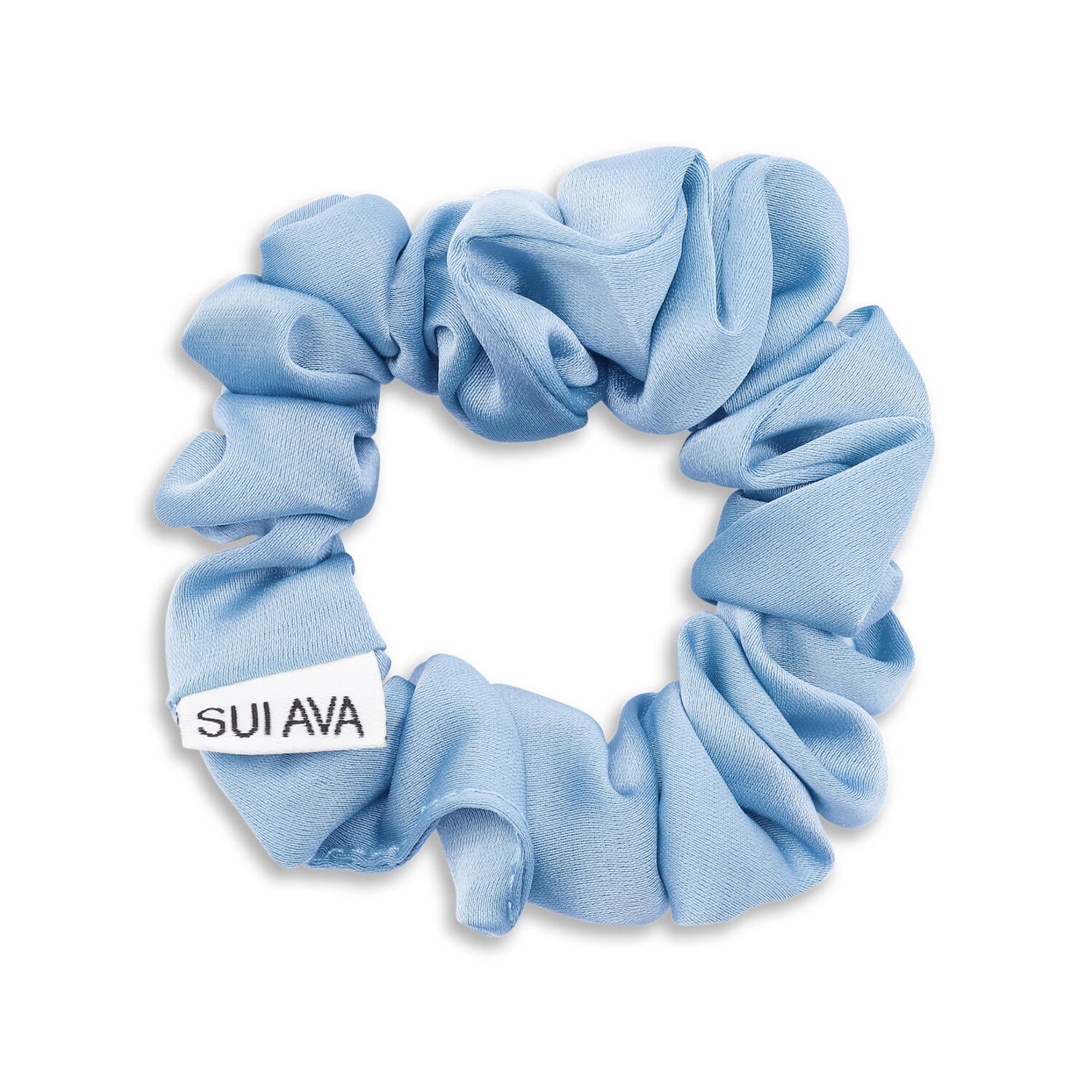 Ruched Ribbon scrunchie - Airy Blue